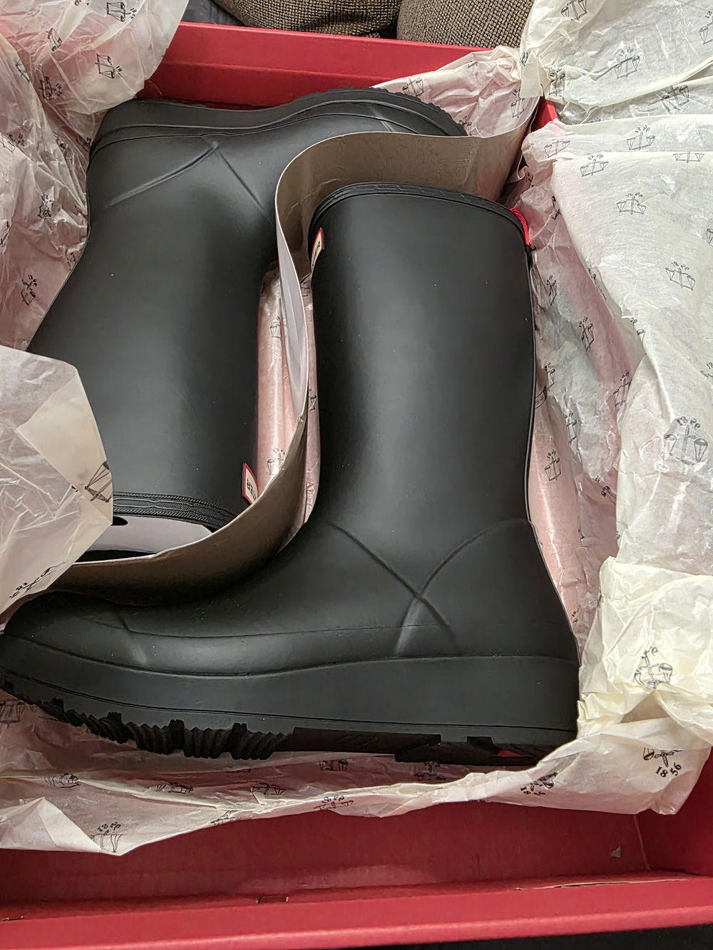 H2F Hunter Play Tall Rain Boots Black Waterproof Women's US 8 EU 39 NWB - Picture 10 of 10